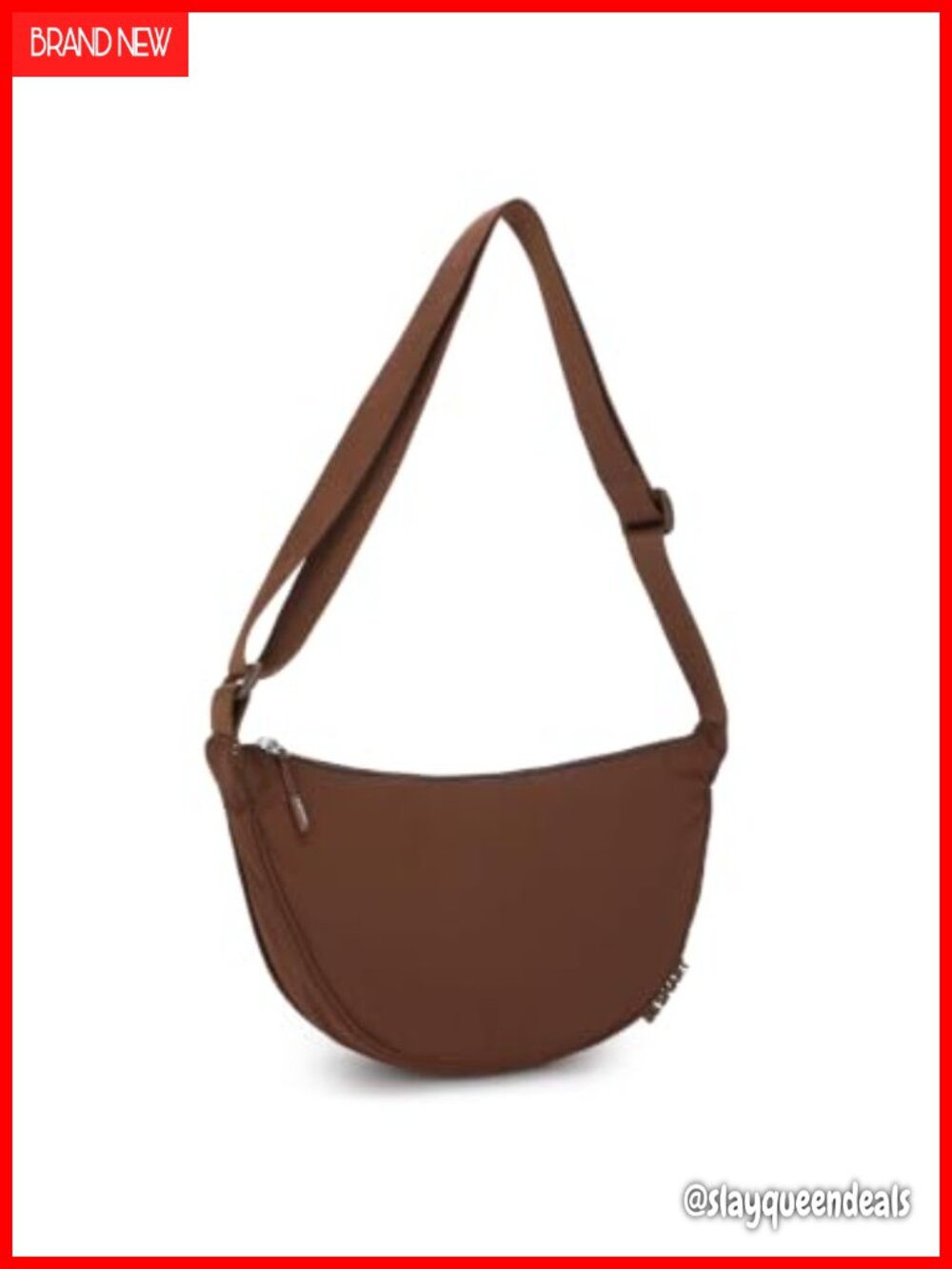 Waterproof Nylon Crescent Crossbody Bag for Women Men Trendy Sling Purse